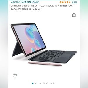 Samsung Galaxy tablet S6 Rose gold 128gb with Wi-Fi configuration